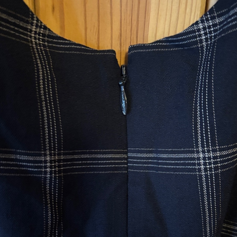 Great Jones Navy Plaid Midi Dress - Picture 6 of 6